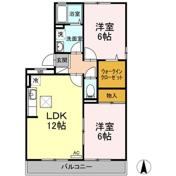 間取図 ヴィレッジ札場 A棟