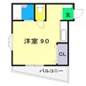 アバンギャルド 1Rの間取り