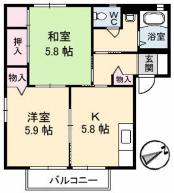 間取図 シャーメゾン愛宕山 A棟