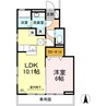 セジュール堂林 A棟 1LDKの間取り