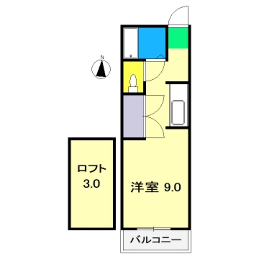 間取図 高知市電ごめん線・伊野線/東新木駅 徒歩13分 2階 築28年