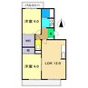 ヴァンミルワール 東 2LDKの間取り