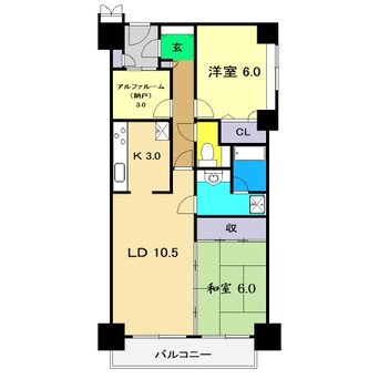 間取図 アルファステイツ旭駅前