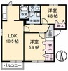 シャーメゾン北久保 A棟 2LDKの間取り