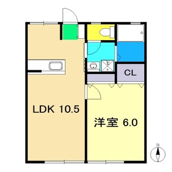 間取図 土讃線/円行寺口駅 徒歩14分 1階 築43年