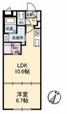 ベレオ グート 1LDKの間取り