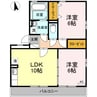 エトワール百石 2LDKの間取り