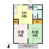 プレジール町田 2DKの間取り