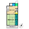 ボンジュール宗円 1DKの間取り