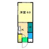 ジェミナス 1Kの間取り