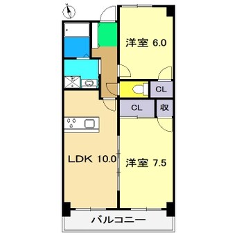 間取図 カーサM1