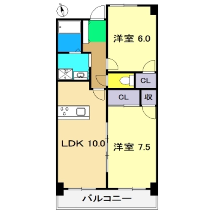 間取図 カーサM1