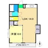 コーポ丑之助 1LDKの間取り