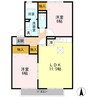 シャンポール Ⅰ 2LDKの間取り