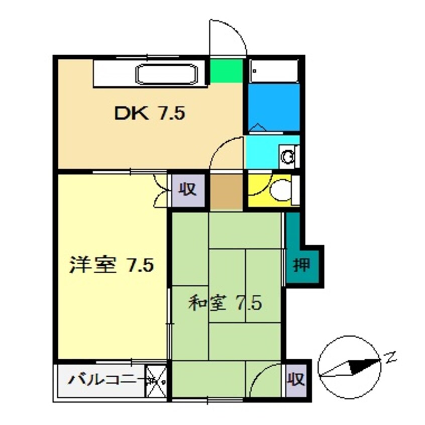 間取図 クレールメゾンK