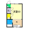 ひまわりハイツ 1Kの間取り