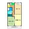 あざみのスクエア Ⅱ 2DKの間取り