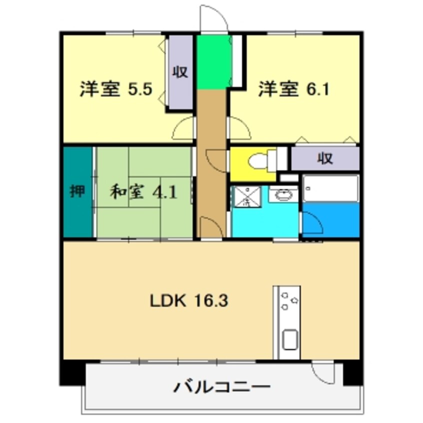 間取図 アルファステイツ旭町 Ⅱ