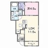 ハウス　レイワ７Ｎ 1LDKの間取り