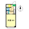 バレーベア若草 1Kの間取り
