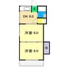 コーポいまにし 2DKの間取り
