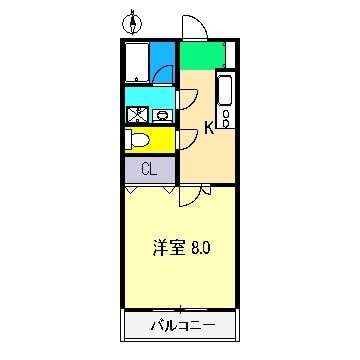間取り図 高知市電ごめん線・伊野線/菜園場町駅 徒歩4分 4階 築24年