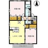 ブルージュ北久保 2LDKの間取り