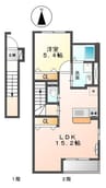 ミルキーウェイ千鶴 1LDKの間取り