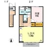 セジュール堂林 A棟 1LDKの間取り