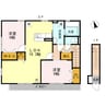 ピースフル Ⅱ 2LDKの間取り