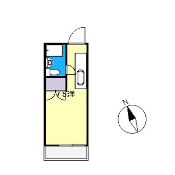 間取図 土讃線/入明駅 徒歩14分 3階 築34年