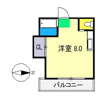 間取図 高知市電ごめん線・伊野線/宝永町駅 徒歩3分 3階 築26年