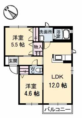 間取図 フォンターナ A棟