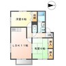 セジュールくぼ 2LDKの間取り