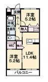 グランマスト高埇 2LDKの間取り