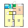 藤本マンション(百石町) 2DKの間取り