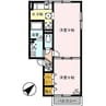 ラ･クレール薊野 2Kの間取り