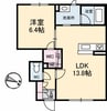 シャーメゾン ソラーレ 1LDKの間取り