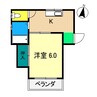 コーポセシール 1Kの間取り