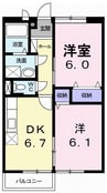 ハイツ・林 2DKの間取り