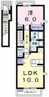 ルミエール　カモチ　Ａ 1LDKの間取り