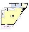 オリーブハウス 1Rの間取り