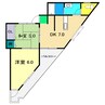 オリーブハウス 2DKの間取り