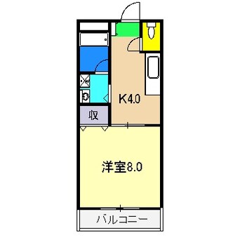 間取図 クレール天神