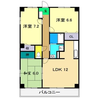 間取図 ヴィターレ百石