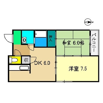 間取図 高知市電ごめん線・伊野線/舟戸駅 徒歩9分 2階 築30年