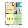 ピースフルハウス桂 2DKの間取り