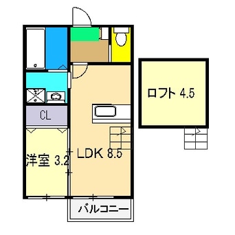 間取図 高知市電ごめん線・伊野線/菜園場町駅 徒歩5分 2階 築17年