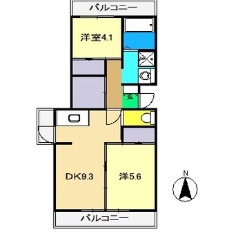 間取図 ヴィラナリー高知 3号棟