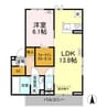 Chat noir 札場 1LDKの間取り